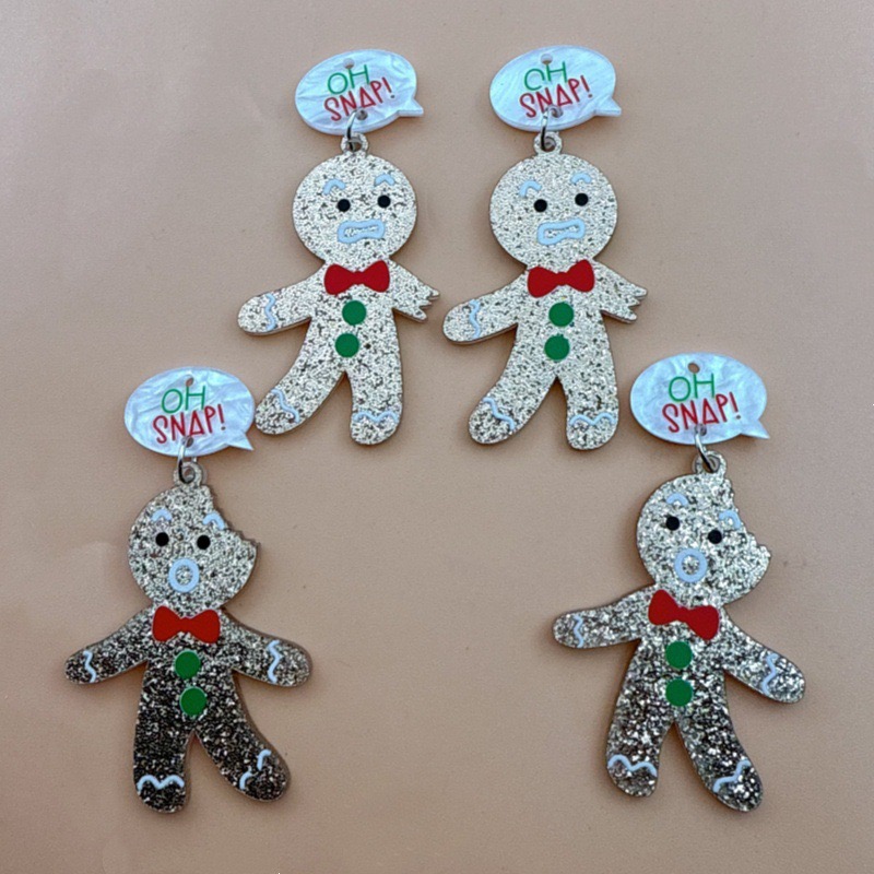 Jewelry Making Accessories - 10 Stück niedliche Weihnachts-Lebkuchenmann-Anhänger, DIY-Schmuckzubehör zur