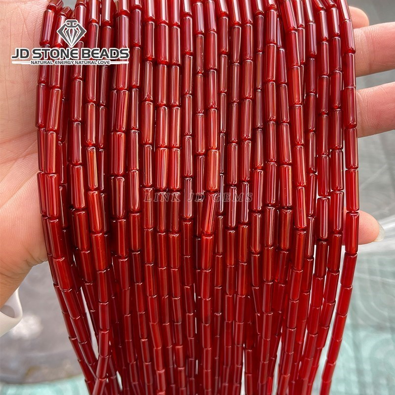 Seed Bead Tube - 4*13mm Natürliche Achat Aventurin Stein Rohr