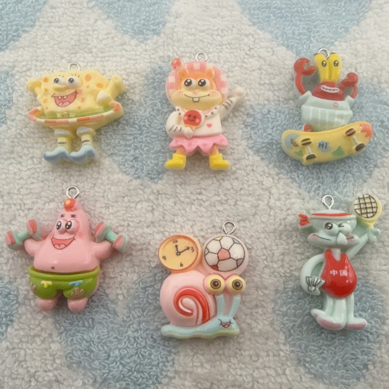 Jewelry Making Accessories - 10 Stück Cartoon-Harzanhänger, DIY-Schmuckherstellung, Ohrringe, Schlüsselanhänger-Zubehör