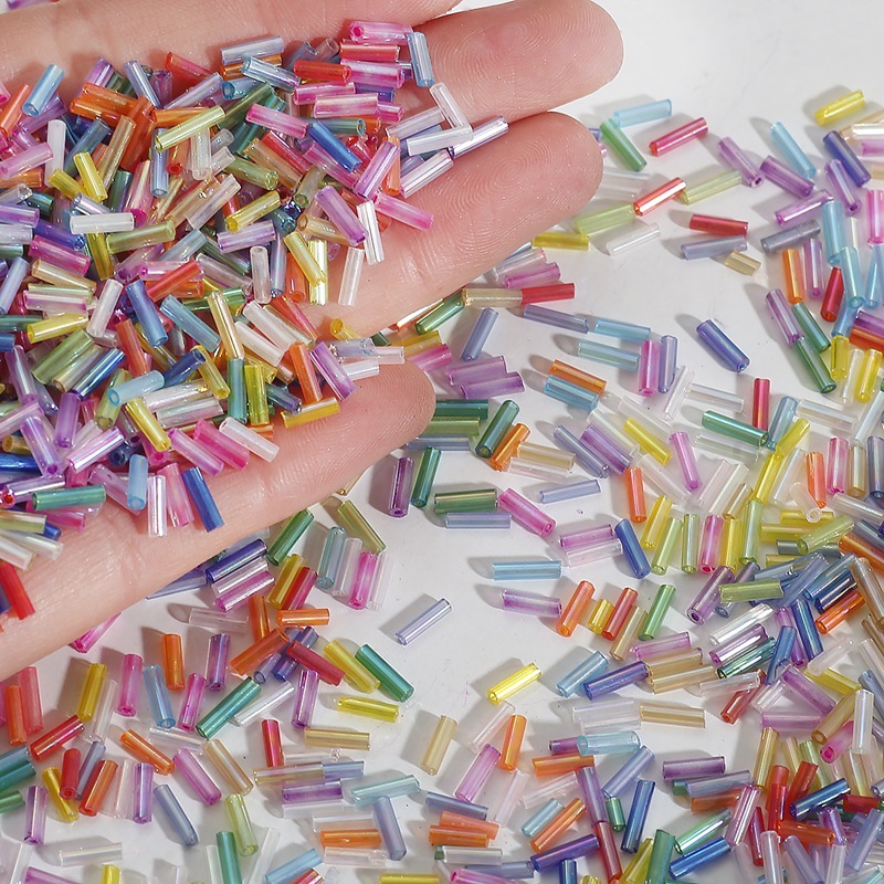 Seed Bead Tube - 2x7mm 600 teile/los Reis Geformt Kristall