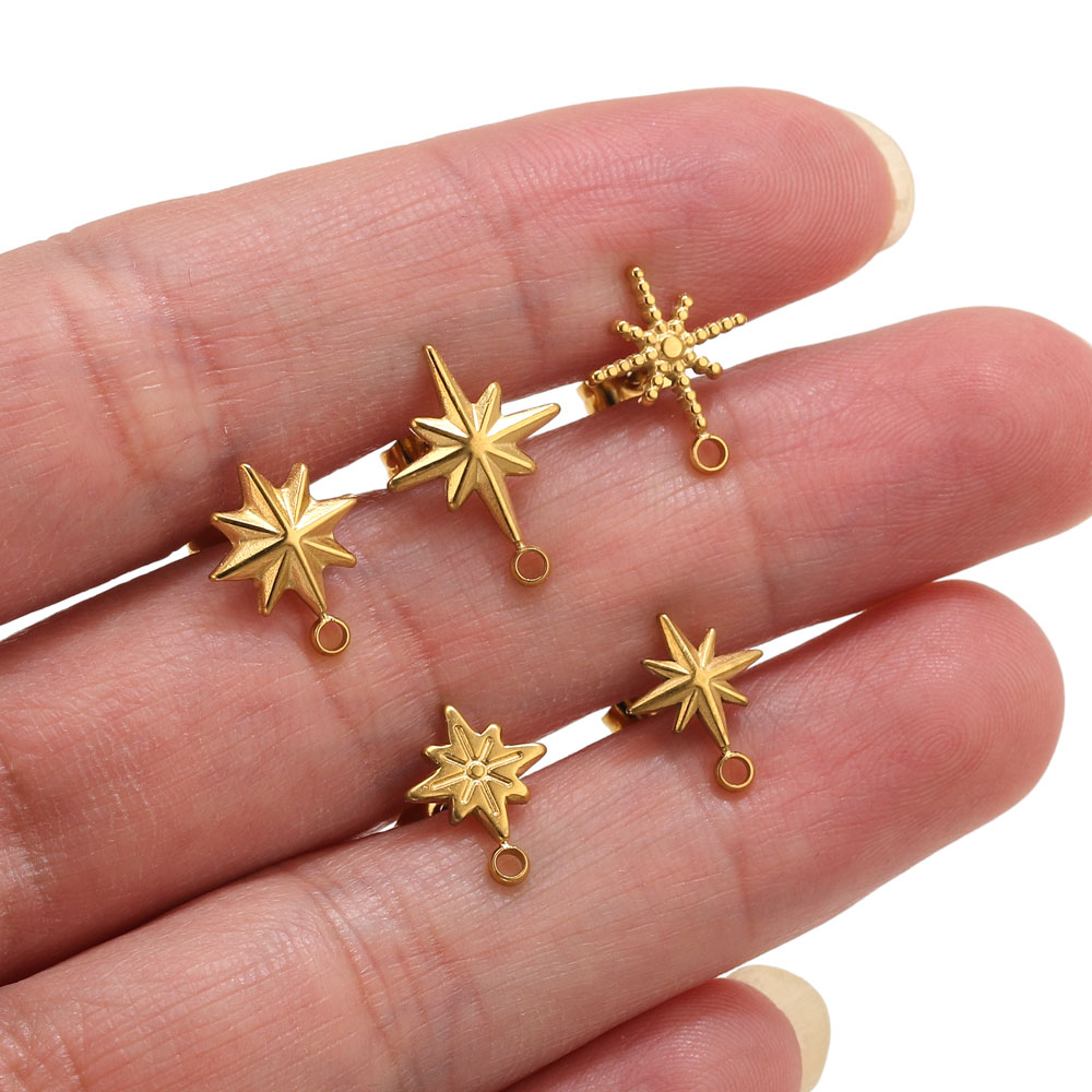 6 Stück Edelstahl-Stern-Ohrste – Jewelry Making Tutorials Bewertung und Preis