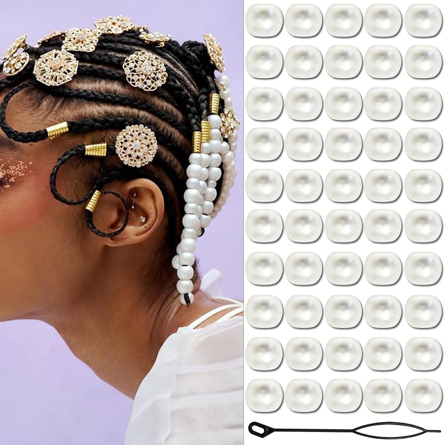 50PCS Haarperlen für Zöpfe Per – Seed Bead Tube Bewertung und Preis