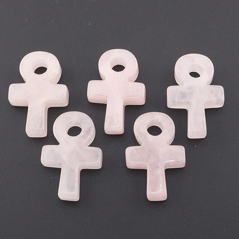 Rosenquarz Ankh-Kreuz-Anhänger – Jewelry Making Michaels Bewertung und Preis