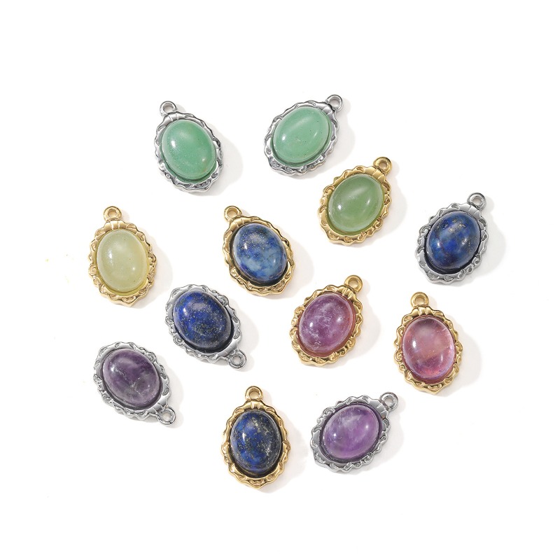 10 Stück ovale Naturstein-Anhä – Jewelry Making Michaels Bewertung und Preis