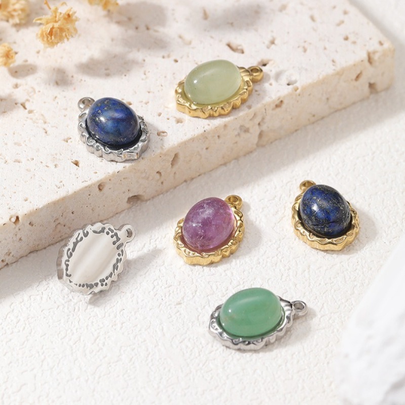 10 Stück ovale Naturstein-Anhä – Jewelry Making Michaels Bewertung und Preis