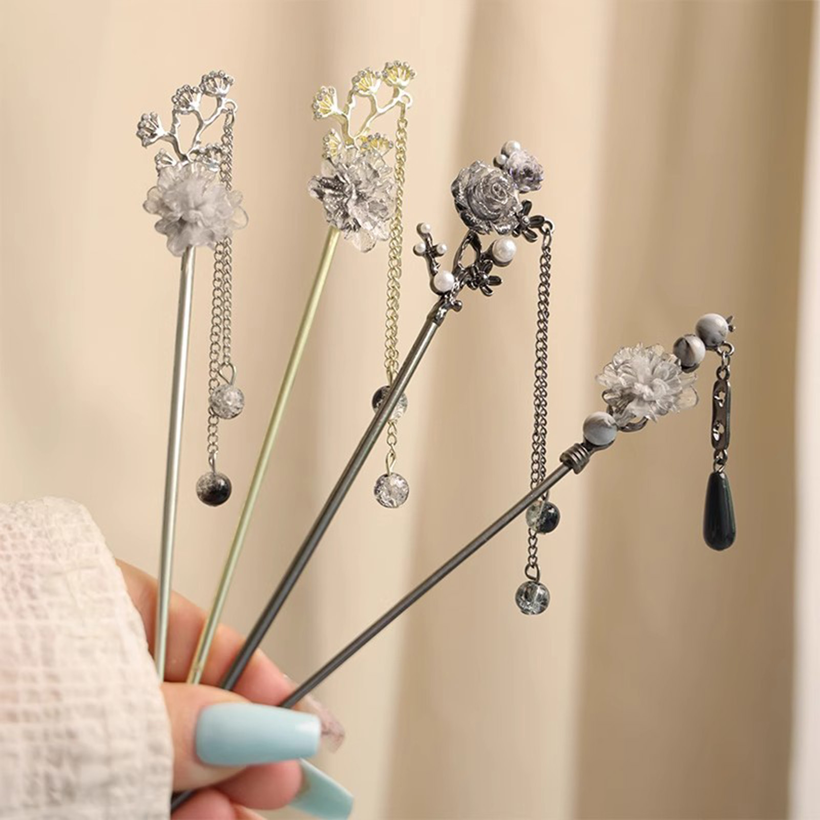 Elegante Blumen-Haarnadeln, Ha – Jewelry Making Accessories Bewertung und Preis